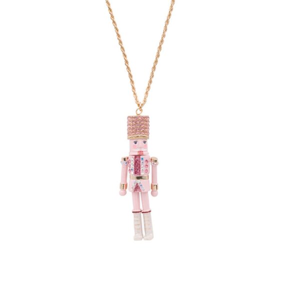 BETSEY JOHNSON Pink Nutcracker Pendant Necklace - Picture 1 of 2